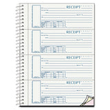 Rediform® Spiralbound Unnumbered Money Receipt Book, Three-part Carbonless, 7 X 2.75, 4-page, 120 Forms freeshipping - TVN Wholesale 