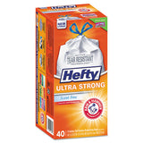 Hefty® Ultra Strong Tall Kitchen And Trash Bags, 13 Gal, 0.9 Mil, 23.75" X 24.88", White, 40-box, 6 Boxes-carton freeshipping - TVN Wholesale 