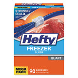 Hefty® Slider Bags, 1 Qt, 1.5 Mil, 8" X 7", Clear, 360-carton freeshipping - TVN Wholesale 