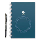 Rocketbook Wave Smart Reusable Notebook, Dotted Rule, Blue Cover, 8.9 X 6, 40 Sheets freeshipping - TVN Wholesale 