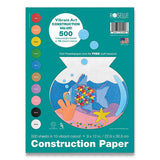 Roselle Vibrant Art Heavyweight Construction Paper, 76 Lb, 9 X 12, Assorted Colors, 500-pack freeshipping - TVN Wholesale 