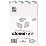 Roaring Spring® Enviroshades Steno Notepad, Gregg Rule, White Cover, 80 Blue 6 X 9 Sheets, 4-pack freeshipping - TVN Wholesale 