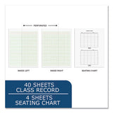 Roaring Spring® Teacher's Record Roll Book, Five To Six Week Term: Two-page Spread (50 Students), 11 X 8.5, Green-gold Cover freeshipping - TVN Wholesale 