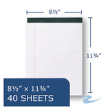 Roaring Spring® Recycled Legal Pad, Wide-legal Rule, 40 White 8.5 X 11 Sheets, Dozen freeshipping - TVN Wholesale 