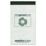 Environotes Little Green Notepad, Wide-legal Rule, Gray Cover, 60 White 3 X 5 Sheets