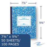 Roaring Spring® Grade School Ruled Composition Book, Manuscript Format, Blue Cover, 9.75 X 7.75, 50 Sheets freeshipping - TVN Wholesale 