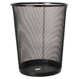 Rolodex™ Steel Round Mesh Trash Can, 4.5 Gal, Black freeshipping - TVN Wholesale 