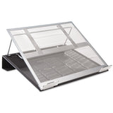 Rolodex™ Mesh Laptop Stand With Cord Organizer, 13" X 11.75" X 6.75", Black-silver, Supports 15 Lbs freeshipping - TVN Wholesale 