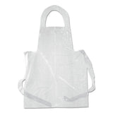 Poly Apron, 28 X 55, 1 Mil, One Size Fits All, White, 100-pack