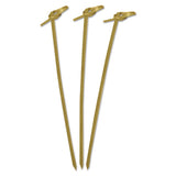 AmerCareRoyal® Knotted Bamboo Pick, Olive Green, 4", 1000-carton freeshipping - TVN Wholesale 