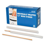 AmerCareRoyal® Wood Coffee Stirrers, 7.5" Long, 500-box, 10 Boxes-carton freeshipping - TVN Wholesale 