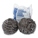 AmerCareRoyal® Stainless Steel Sponge, Polybagged, 1.75 Oz, Gray, 12-pack, 6 Packs-carton freeshipping - TVN Wholesale 