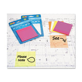 Transparent Film Sticky Notes, 3 X 3, Neon Orange, 50-sheets-pad