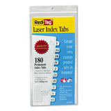 Redi-Tag® Laser Printable Index Tabs, 1-12-cut Tabs, White, 0.44" Wide, 180-pack freeshipping - TVN Wholesale 