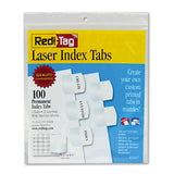 Redi-Tag® Laser Printable Index Tabs, 1-5-cut Tabs, White, 1.13" Wide, 100-pack freeshipping - TVN Wholesale 