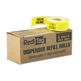 Redi-Tag® Arrow Message Page Flag Refills, "sign Here", Yellow, 6 Rolls Of 120 Flags freeshipping - TVN Wholesale 