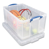 Really Useful Box® Snap-lid Storage Bin, 16.9 Gal, 17.31" X 28" X 12.25", Clear-blue freeshipping - TVN Wholesale 