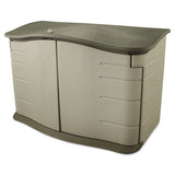 Rubbermaid® Horizontal Outdoor Storage Shed, 55 X 28 X 36, 20 Cu Ft, Olive Green-sandstone freeshipping - TVN Wholesale 