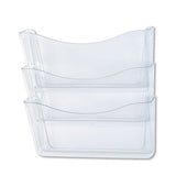 Rubbermaid® Unbreakable Three Pocket Wall File Set, Letter, Clear freeshipping - TVN Wholesale 