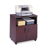 Safco® Laminate Machine Stand W-open Compartment, 28w X 19.75d X 30.5h, Mahogany freeshipping - TVN Wholesale 