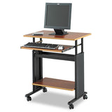Safco® Muv 28" Adjustable-height Desk, 29.5" X 22" X 29" To 34", Cherry-black freeshipping - TVN Wholesale 