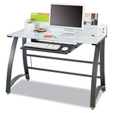 Safco® Xpressions 47" Computer Desk, 47" X 23" X 37", Frosted-black freeshipping - TVN Wholesale 