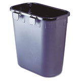 Safco® Paper Pitch Recycling Bin, Rectangular, Polyethylene, 1.75 Gal, Black freeshipping - TVN Wholesale 