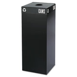 Safco® Public Square Can-recycling Container, Square, Steel, 37 Gal, Black freeshipping - TVN Wholesale 
