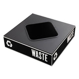 Safco® Public Square Recycling Container Lid, Square Opening, 15.25 X 15.25 X 2, Black freeshipping - TVN Wholesale 