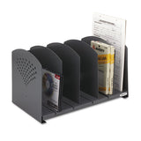 Safco® Five-section Adjustable Book Rack, Steel, 15 1-4 X 9 X 9 1-4, Black freeshipping - TVN Wholesale 