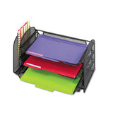 Safco® Mesh Desk Organizer, 1 Vertical-3 Horizontal Sections, 16 1-4 X 9 X 8, Black freeshipping - TVN Wholesale 