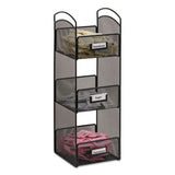 Safco® Onyx Breakroom Organizers, 3 Compartments, 6 X 6 X 18, Steel Mesh, Black freeshipping - TVN Wholesale 