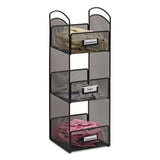 Onyx Breakroom Organizers, 3compartments, 12.75x4.5x13.25, Steel Mesh, Black