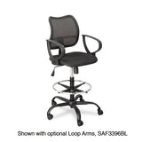 Safco® Vue Series Mesh Extended-height Chair, Supports Up To 250 Lb, 23" To 33" Seat Height, Black Vinyl Seat, Black Base freeshipping - TVN Wholesale 