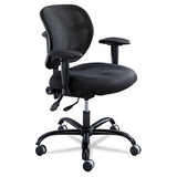 Safco® Vue Intensive-use Mesh Task Chair, Supports Up To 500 Lb, 18.5" To 21" Seat Height, Black Vinyl Seat-back, Black Base freeshipping - TVN Wholesale 
