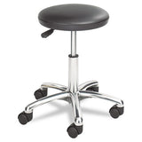 Safco® Height-adjustable Lab Stool, Backless, Supports Up To 250 Lb, 16" To 21" Seat Height, Black Seat, Chrome Base freeshipping - TVN Wholesale 