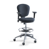 Safco® Metro Collection Extended-height Chair, Supports Up To 250 Lb, 23" To 33" Seat Height, Black Seat-back, Chrome Base freeshipping - TVN Wholesale 