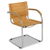 Safco® Flaunt Series Guest Chair, 21.5" X 23" X 31.75", Camel Seat-back, Chrome Base freeshipping - TVN Wholesale 