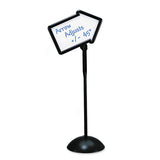 Safco® Double Sided Sign, Magnetic-dry Erase Steel, 18 X 18, White, Black Frame freeshipping - TVN Wholesale 