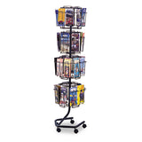 Safco® Wire Rotary Display Racks, 32 Compartments, 15w X 15d X 60h, Charcoal freeshipping - TVN Wholesale 