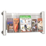Safco® Luxe Magazine Rack, 3 Compartments, 31.75w X 5d X 15.25h, Clear-silver freeshipping - TVN Wholesale 