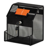 Safco® Onyx Mesh Collection Box, 7.25 X 8.5 X 6, Steel, Black freeshipping - TVN Wholesale 
