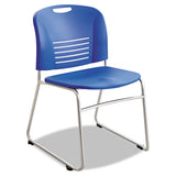 Safco® Vy Series Stack Chairs, Supports Up To 350 Lb, Black Seat-back, Silver Base, 2-carton freeshipping - TVN Wholesale 