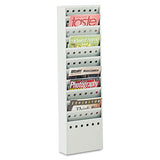 Safco® Steel Magazine Rack, 11 Compartments, 10w X 4d X 36.25h, Gray freeshipping - TVN Wholesale 