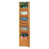 Safco® Solid Wood Wall-mount Literature Display Rack, 11.25w X 3.75d X 23.75h, Mahogany freeshipping - TVN Wholesale 
