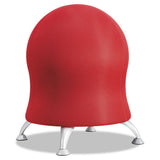 Safco® Zenergy Ball Chair, Backless, Supports Up To 250 Lb, Crimson Fabric Seat, Silver Base freeshipping - TVN Wholesale 