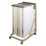 Safco® Steel Sheet File Mobile Rack, 12 Pivot Brackets, 27w X 37.5d X 61.5h, Sand freeshipping - TVN Wholesale 