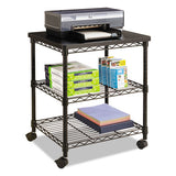 Safco® Desk Side Wire Machine Stand, Three-shelf, 24w X 20d X 27h, Black freeshipping - TVN Wholesale 