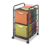 Safco® Onyx Mesh Mobile Double File, One-shelf, 15.75w X 17d X 27h, Black freeshipping - TVN Wholesale 