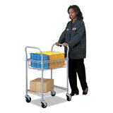 Safco® Wire Mail Cart, 600-lb Capacity, 18.75w X 26.75d X 38.5h, Metallic Gray freeshipping - TVN Wholesale 